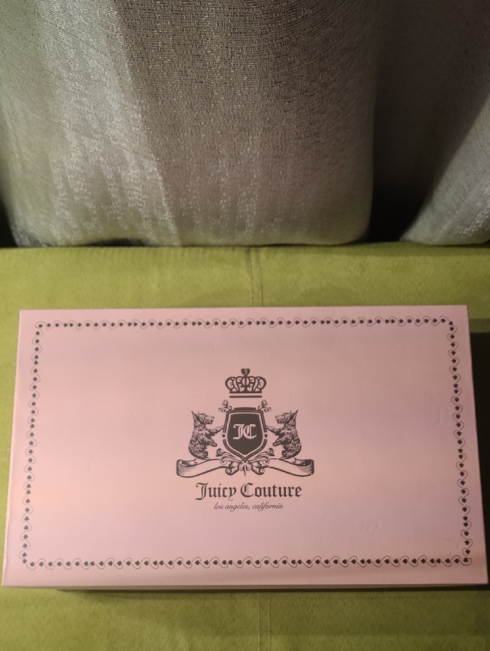 Juicy Couture Velore Purse & Wallet Set With Strap. Dusty Pink/Black